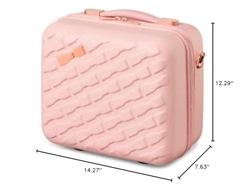 Ted Baker Women's Belle Fashion Lightweight Hardshell Spinner Luggage, Pink, Vanity Case, Luggage