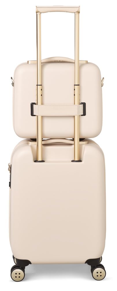 Ted Baker Women's Belle Fashion Lightweight Hardshell Spinner Luggage, Sand Dollar, Vanity Case, Luggage