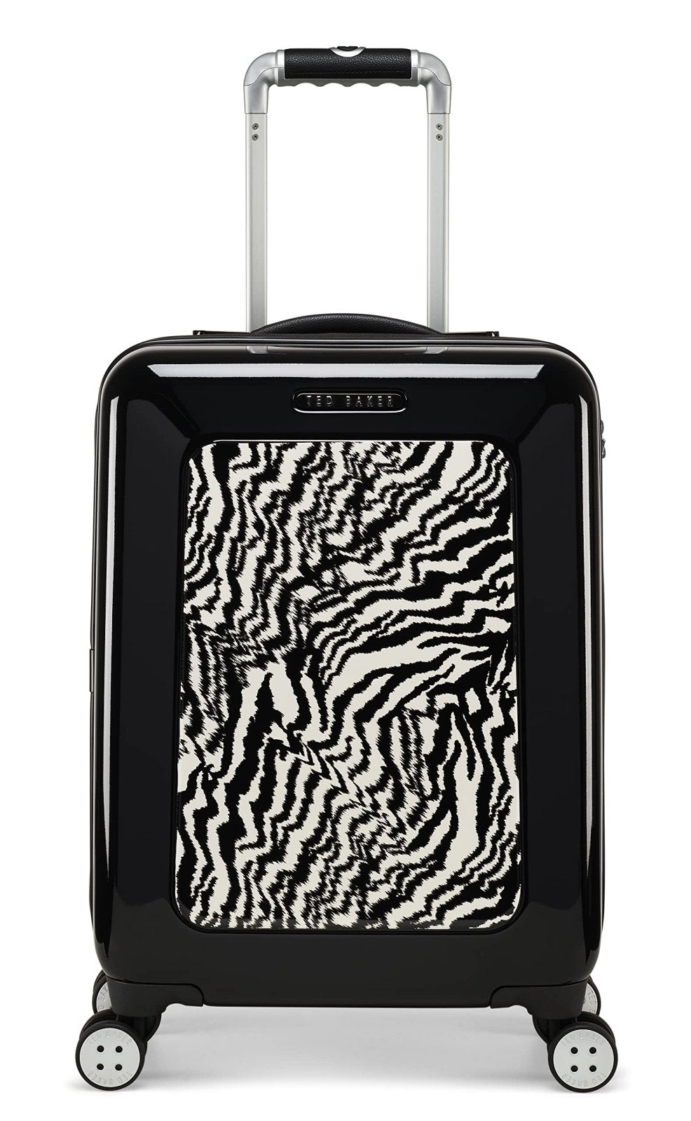 Ted Baker Women's Hardside Lightweight Spinner Luggage (Black/White, Carry-On 21-Inch)