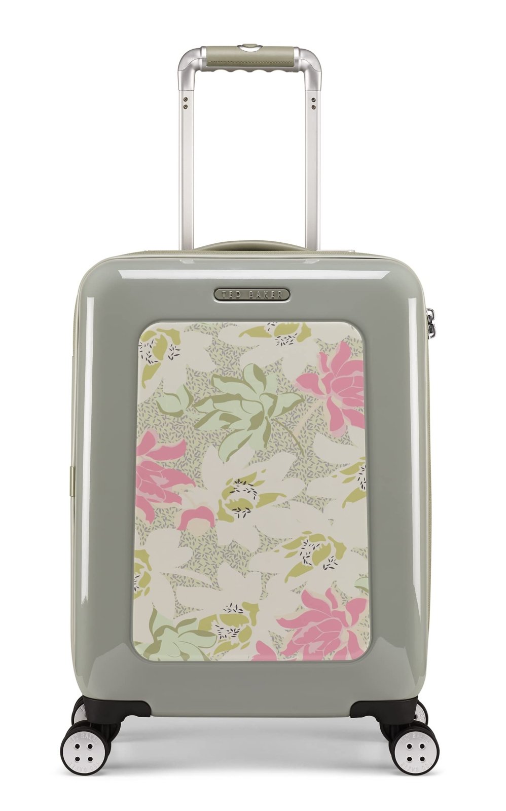 Ted Baker Women's Hardside Lightweight Spinner Luggage (Green, Checked-Medium 27-Inch)