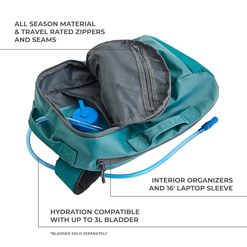 Teton 30L Nanda Travel Backpack, Carry-on Flight Approved Bag, Concealed Laptop Pocket, Hydration Sleeve, Travel Friendly for Women and Men, High-Class for Business or College, Terra