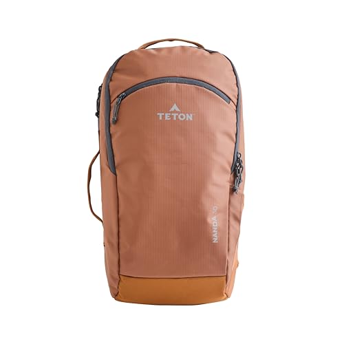 Teton 30L Nanda Travel Backpack, Carry-on Flight Approved Bag, Concealed Laptop Pocket, Hydration Sleeve, Travel Friendly for Women and Men, High-Class for Business or College, Terra