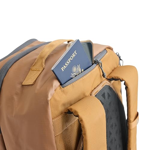 Teton 40L Nanda Travel Backpack, Carry-on Flight Approved Bag, Concealed Laptop Pocket, Hydration Sleeve, Travel Friendly for Women and Men, High-Class for Business or College, Terra