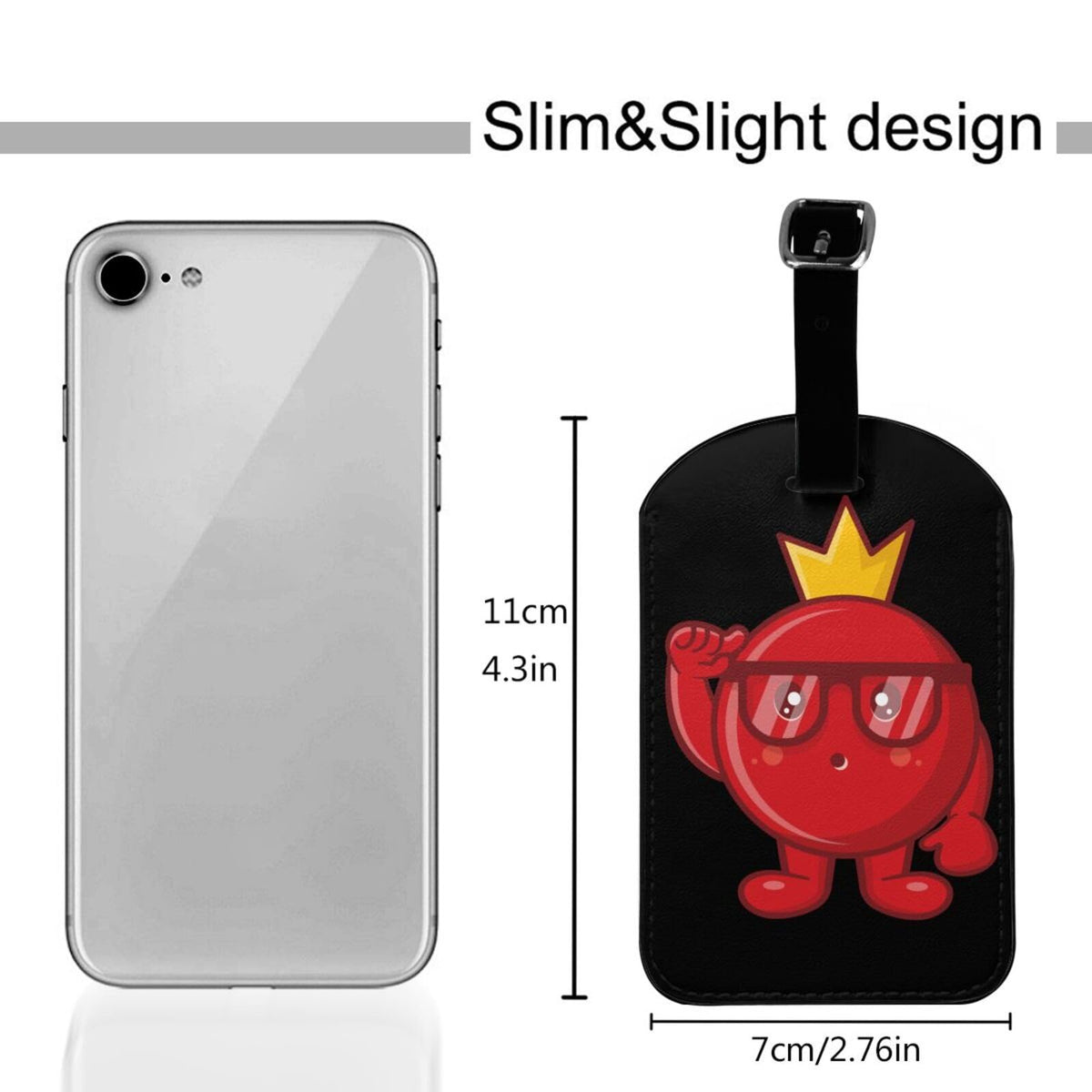 The Grenade of Genius Luggage Tags for Suitcases PU Leahter Luggage Tag with Privacy Protection Bag Tags Cute Women Men Travel Bag Luggage Accessories