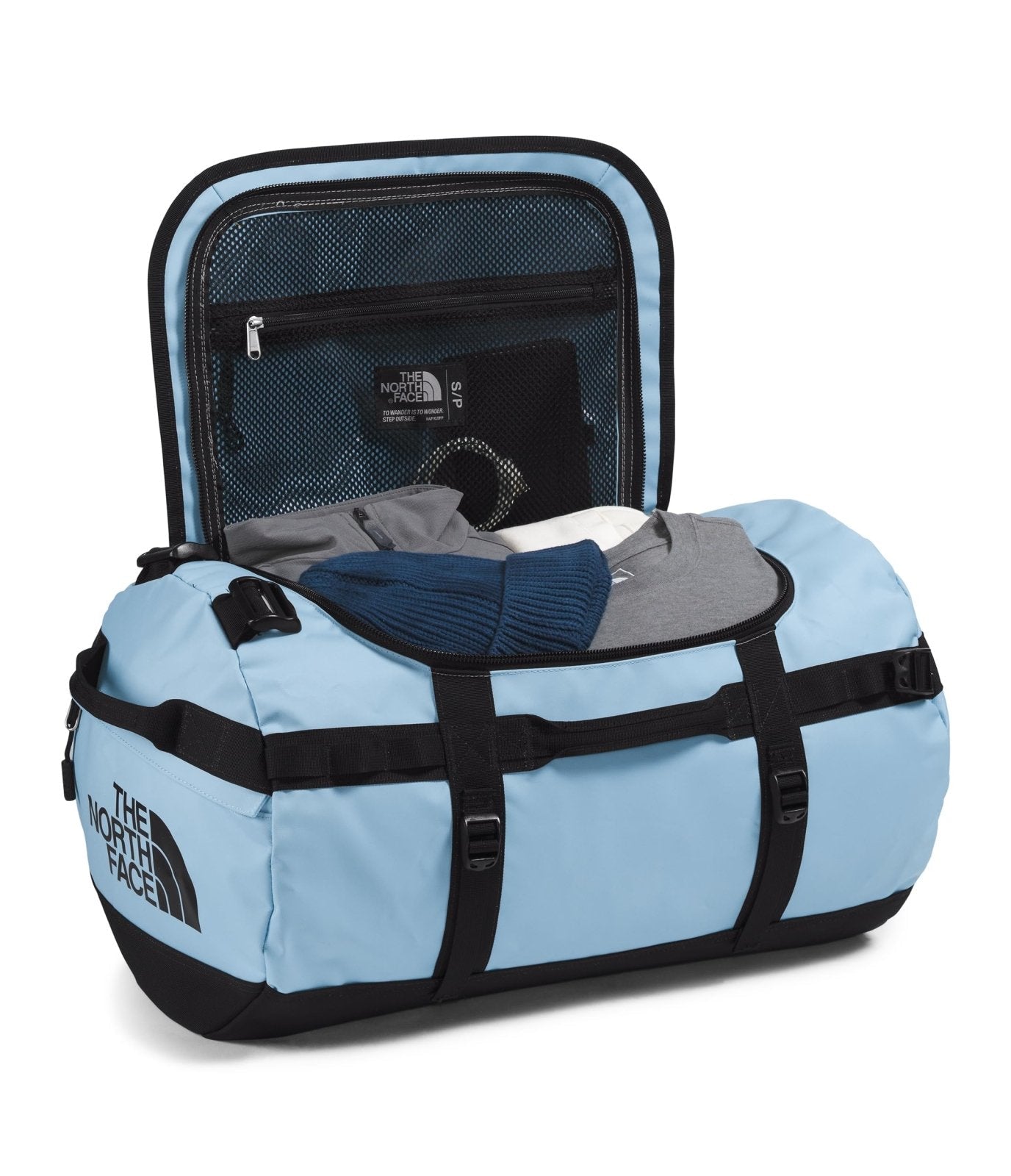 THE NORTH FACE Base Camp Duffel—S, Steel Blue/TNF Black, One Size