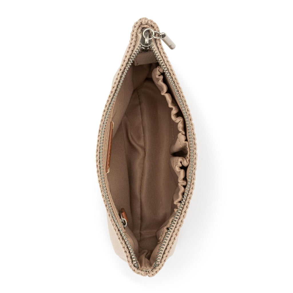 The Sak Essential Medium Pouch - Hand - Crochet Small Travel Bag - Carry All Internal Bag Zipper Closure & Internal Pockets
