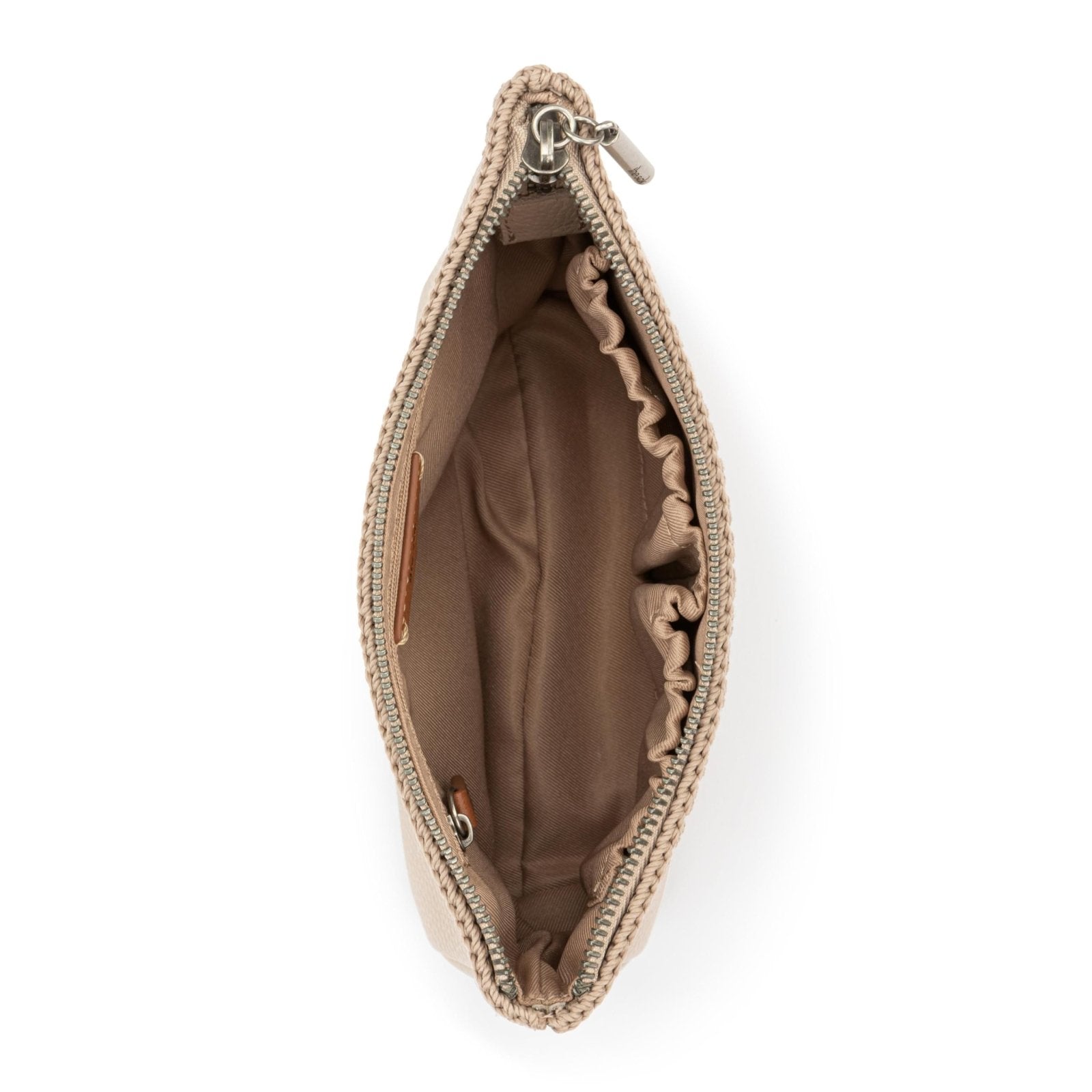 The Sak Essential Medium Pouch - Hand - Crochet Small Travel Bag - Carry All Internal Bag Zipper Closure & Internal Pockets