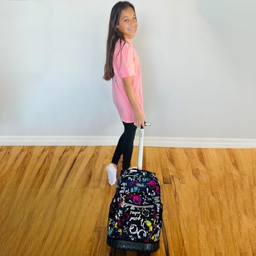 Tilami Rolling Backpack 19 inch Wheeled LAPTOP Boys Girls Travel School Student Trip, weekend