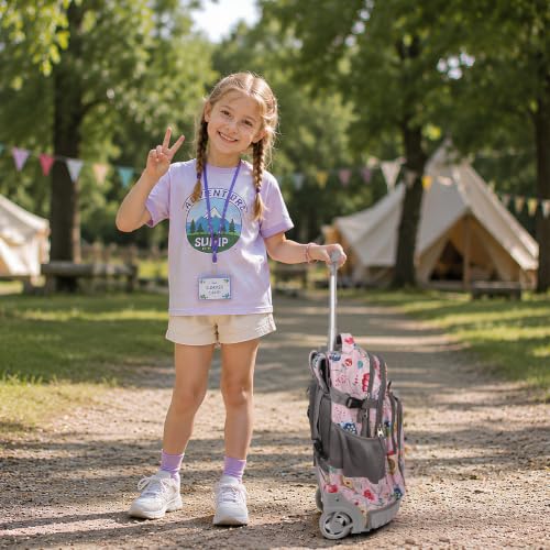 Tilami Rolling Backpack for Kids 18 inch Boys and Girls Laptop Backpack,Dream