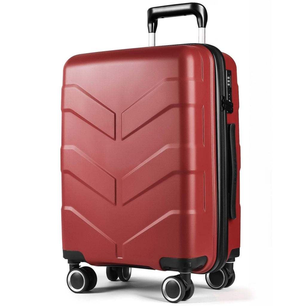 TILYMOL Hardside Carry On Luggage 22x14x9 Airline Approved with Spinner Wheels, Lightweight 20-inch Carry-On Suitcase for Men & Women, Red