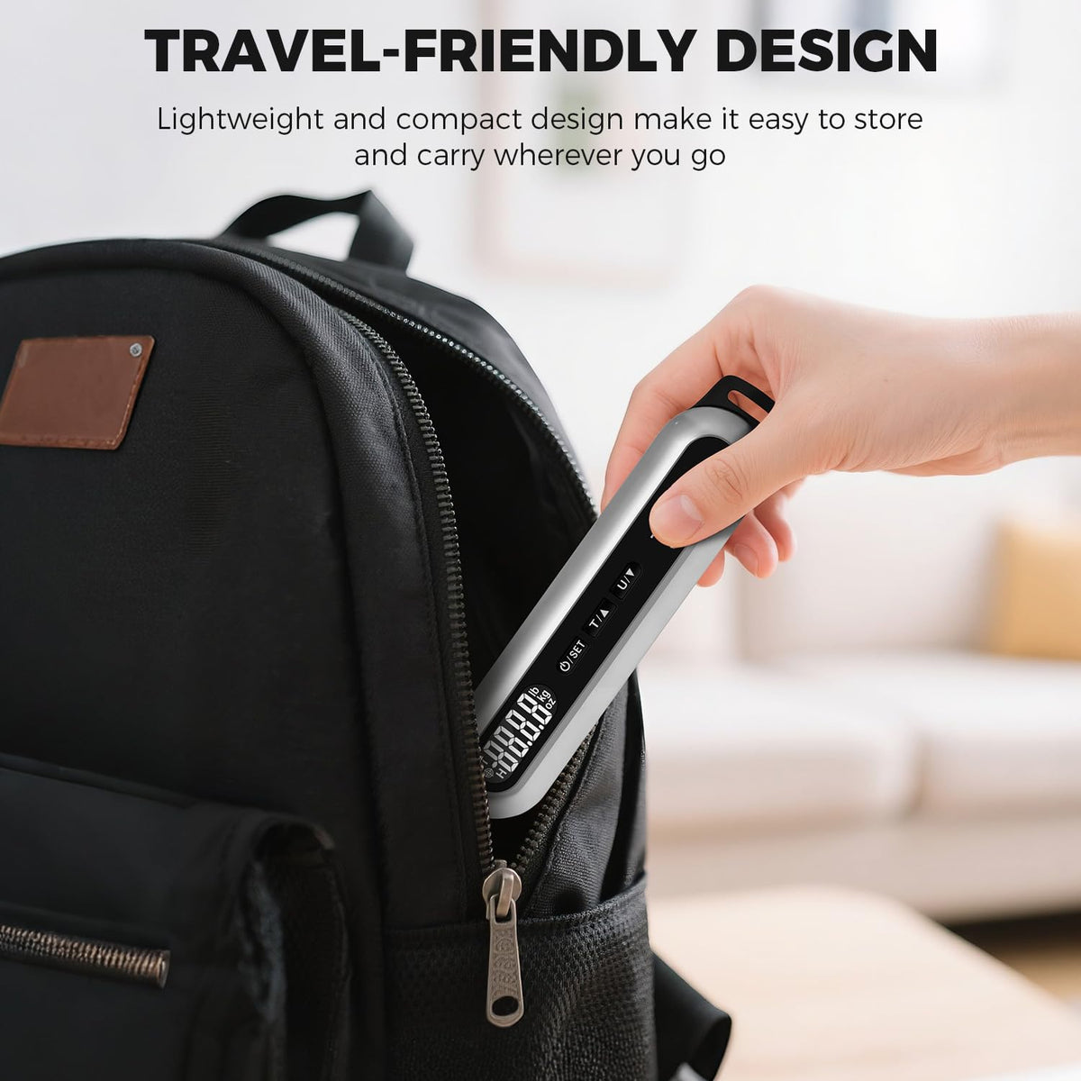 TIPRE Travel Luggage Scale 110lb Digital Suitcase Scale Portable Weight Scale Handheld Baggage Scale High Precision Stainless Steel Luggage Scale Carry - on Weight Scale Lightweight Travel Tool