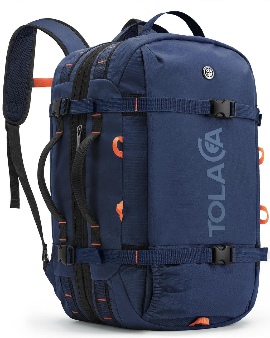 Tolaccea Travel Backpack for Men Women, 40L-50L Carry On Backpack with Wet Dry Compartment, Flight Approved Laptop Daypack Fits 15.6", Convertible Expandable Large Rucksack Duffel Bag for Work Travel