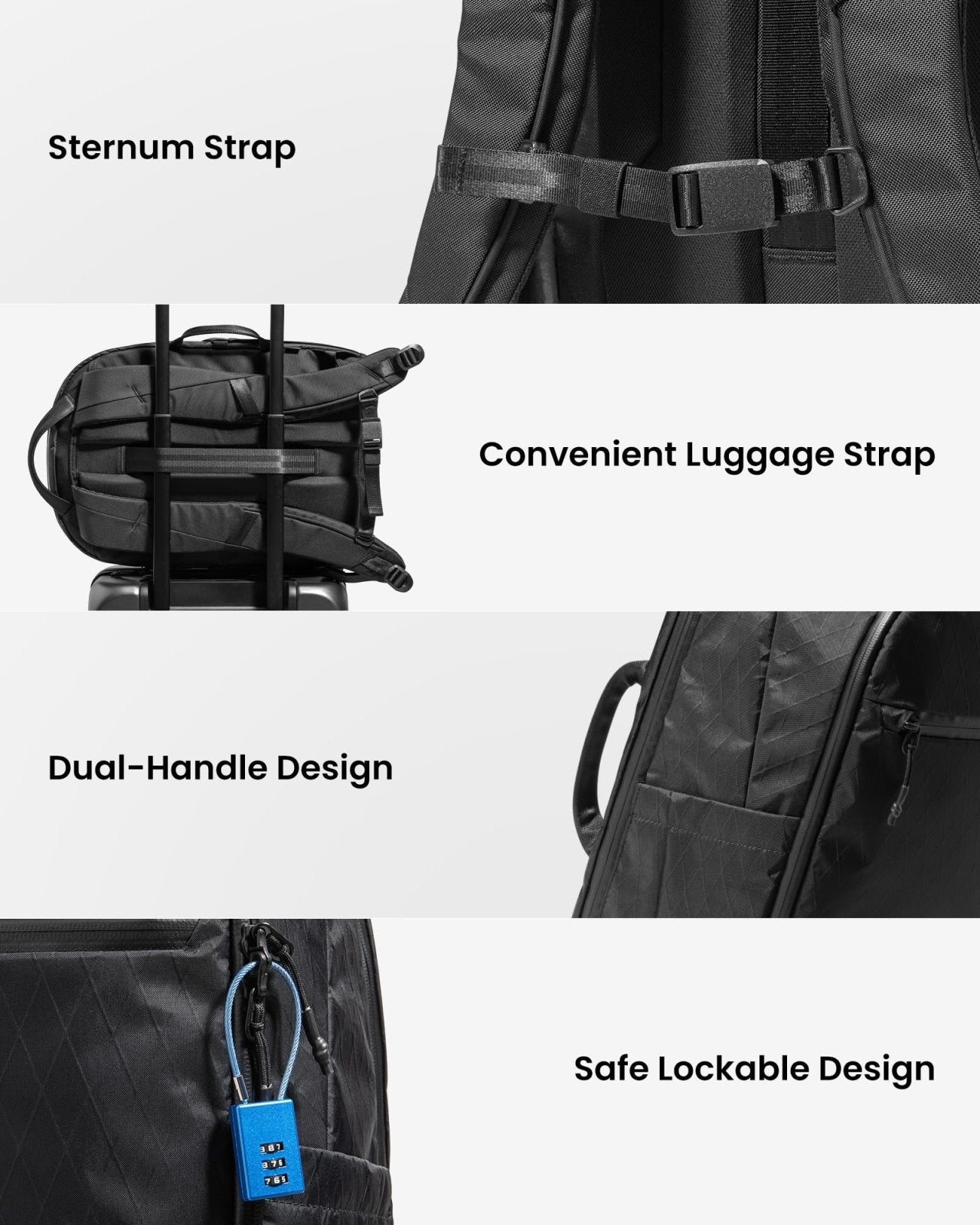tomtoc Laptop Backpack 26L X - Pac, Large Business Work Bag Fits 15.6 - 16 Inch Laptop, Water - Resistant Durable Computer Travel Backpack for Business Trip, Weekend Getaway