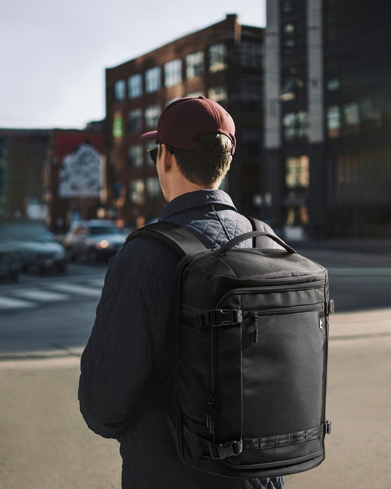 tomtoc Travel Backpack 38L, TSA Friendly Flight Approved Carry - on Luggage Water - resistant Lightweight Business Rucksack, Durable Large Computer Bag Daypack Fits 17.3 Inch Laptop