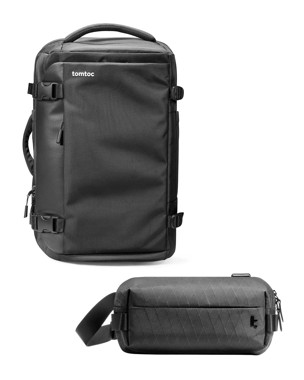 tomtoc Travel Backpack 40L & Compact EDC X-Pac Sling Bag