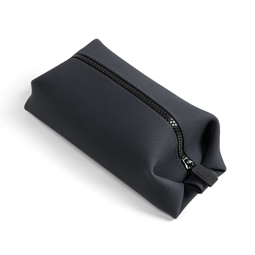 TOOLETRIES The Koby Lite Dopp Kit - Silicone Toiletry Organizer, Bathroom Travel Bag - Heavy-Duty Zipper, Leak Resistance, Easy to Clean - 9" x 4" x 4" - Charcoal