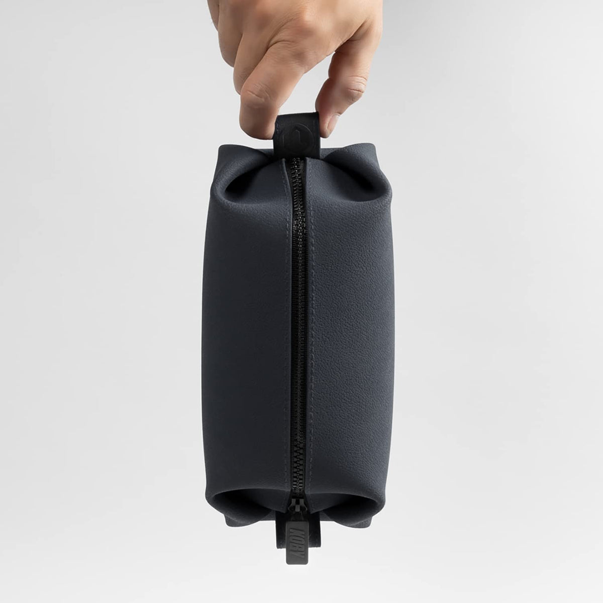 TOOLETRIES The Koby Lite Dopp Kit - Silicone Toiletry Organizer, Bathroom Travel Bag - Heavy - Duty Zipper, Leak Resistance, Easy to Clean - 9" x 4" x 4" - Charcoal