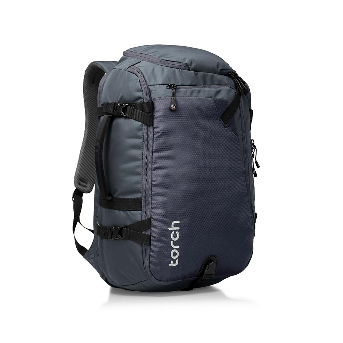 torch 40L Travel Backpack for Men - Large Carry On Backpack Airline Approved with Rain Cover for Camping, Hiking, Outdoor - Takahagi (Iron Grey)