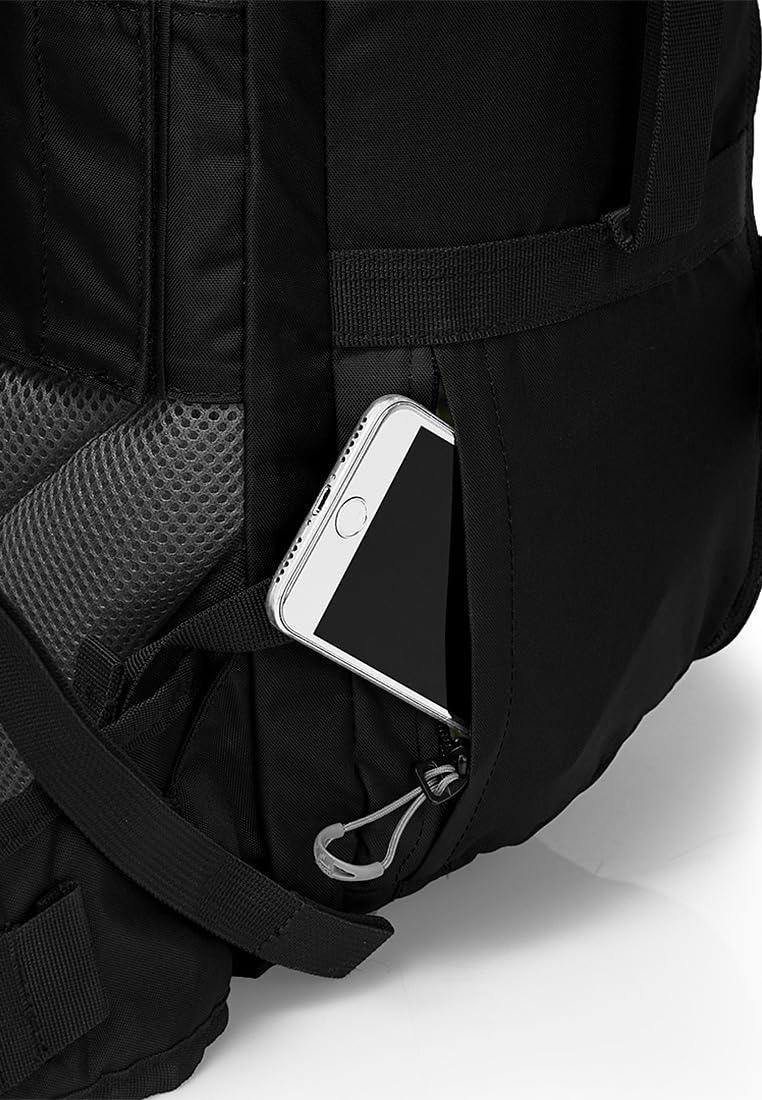 torch Travel Backpack 40L – TSA Friendly Flight Approved, Carry - On Waterproof Hiking Daypack with Rain Cover – Lightweight Rucksack for Camping, Trekking, Outdoor Adventures – Takahagi(Black)