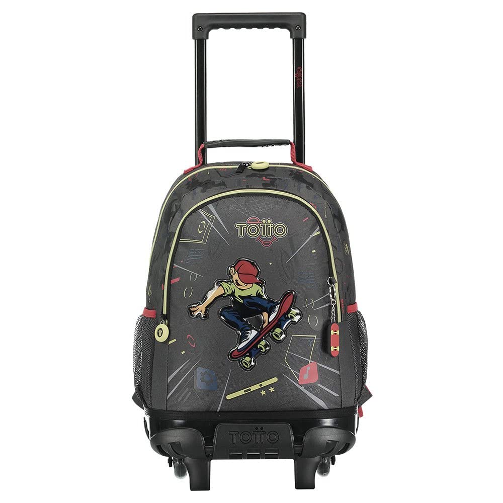 Totto MORRAL Rue Bomber Mushka M Backpack with Wheels, Unisex, Multicoloured (Multicoloured), One Size