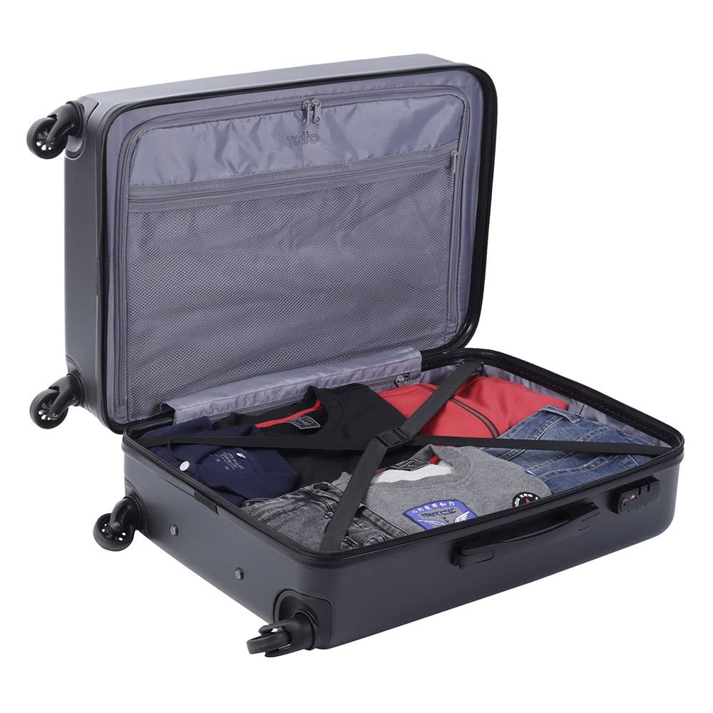 Totto - Travel in Style and Comfort with the BAZY Medium 360 Degree Suitcase - for Unisex Adults - Black
