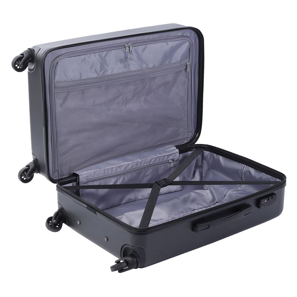 Totto - Travel in Style and Comfort with the BAZY Medium 360 Degree Suitcase - for Unisex Adults - Black