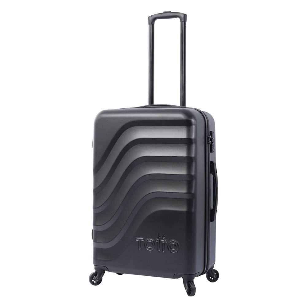 Totto - Travel in Style and Comfort with the BAZY Medium 360 Degree Suitcase - for Unisex Adults - Black