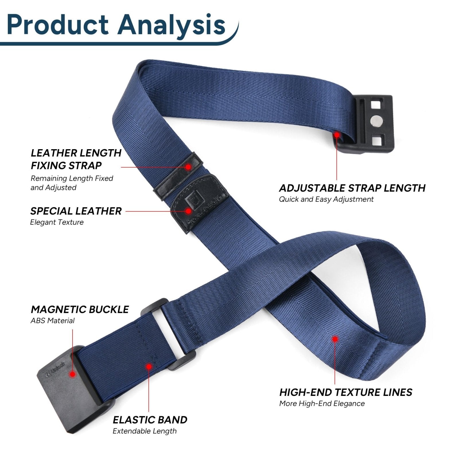 Travel Inspira Magnetic Quick - Release Travel Belt for Luggage Strap - Hands - Free, Lightens Load, Secures Multiple Bags, Adjustable & Lightweight for Effortless Travel