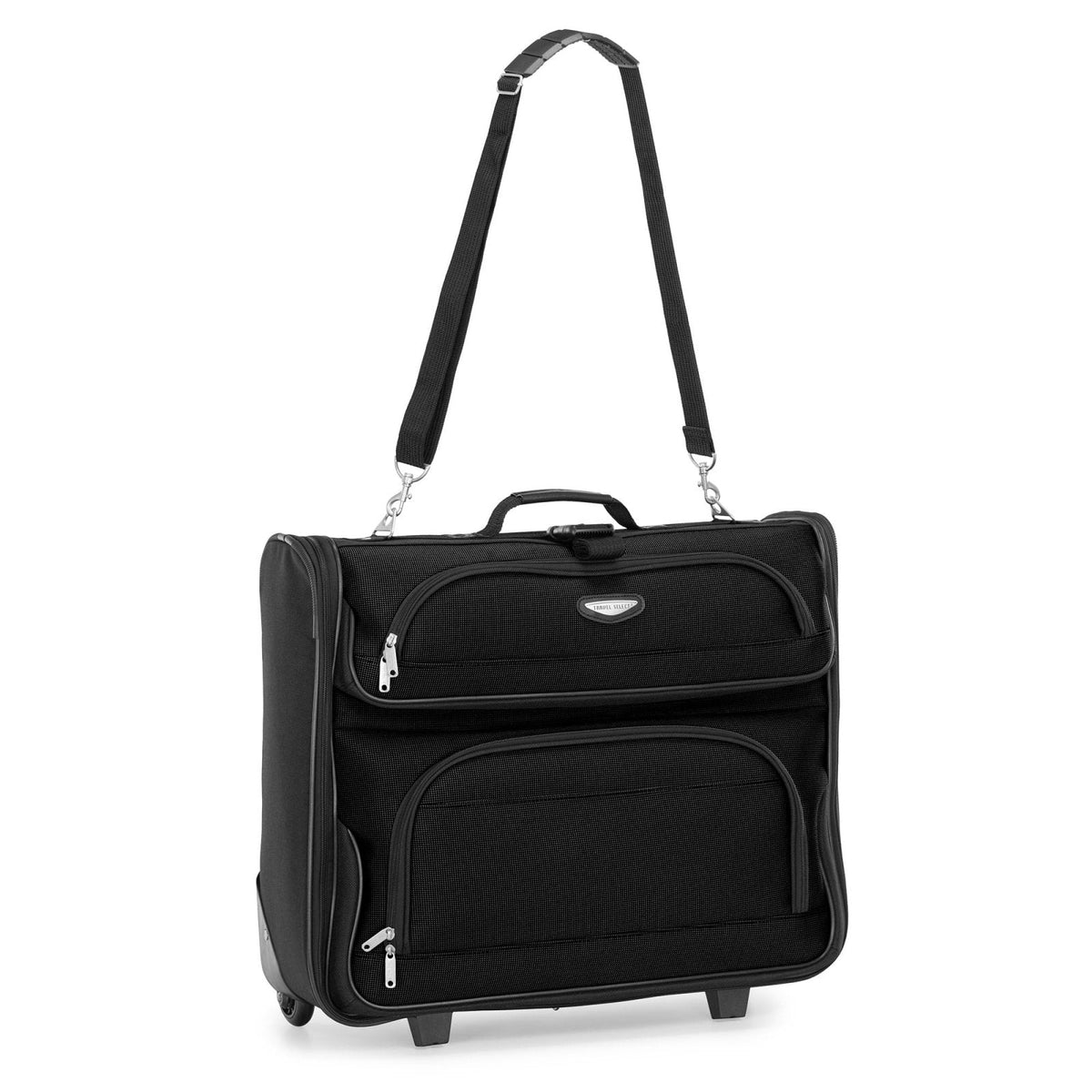Travel Select Amsterdam Business Rolling Garment Bag, Softside Expandable Rolling 2 - Wheeled Suit Carrier, Black, One Size