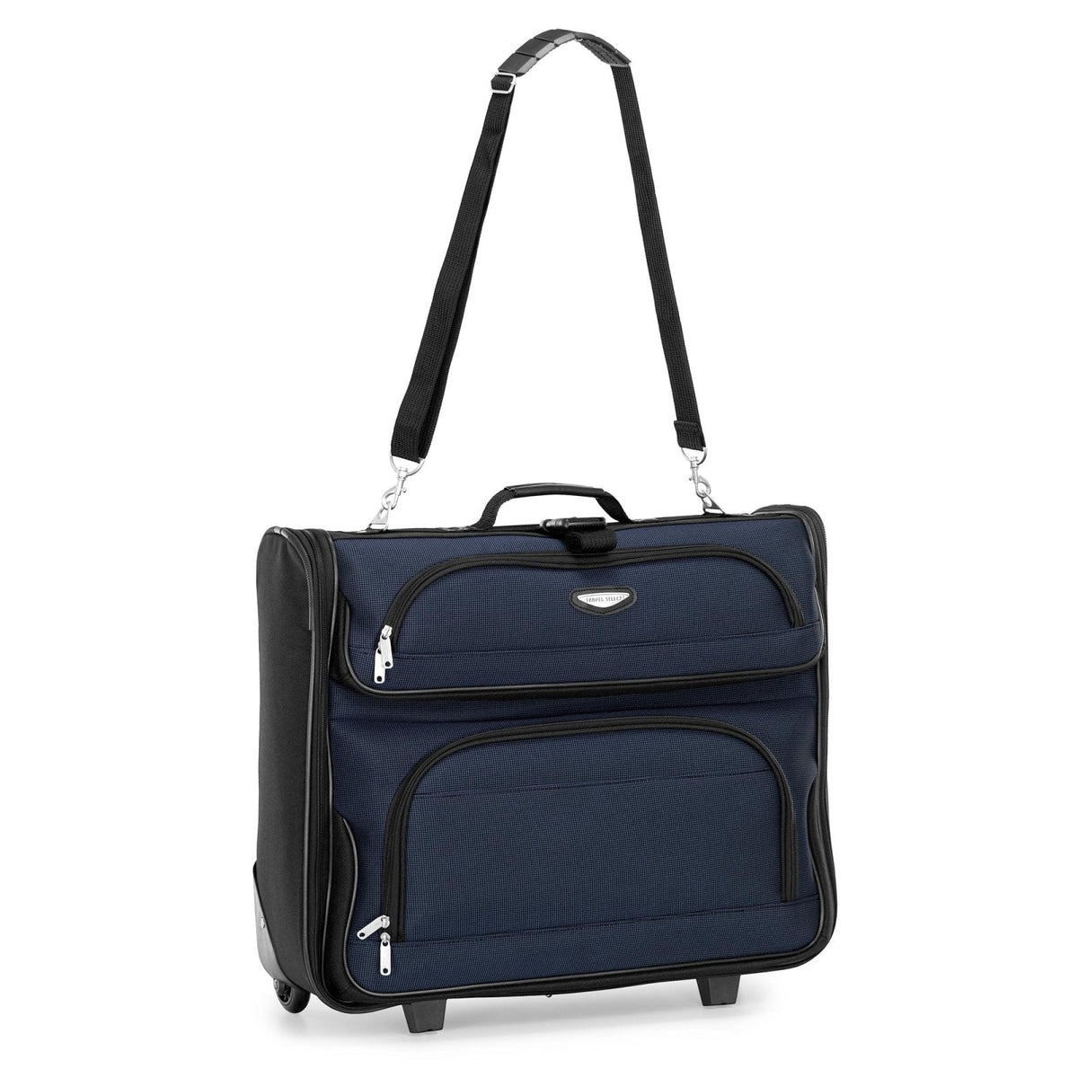 Travel Select Amsterdam Business Rolling Garment Bag, Softside Expandable Rolling 2 - Wheeled Suit Carrier, Navy, One Size