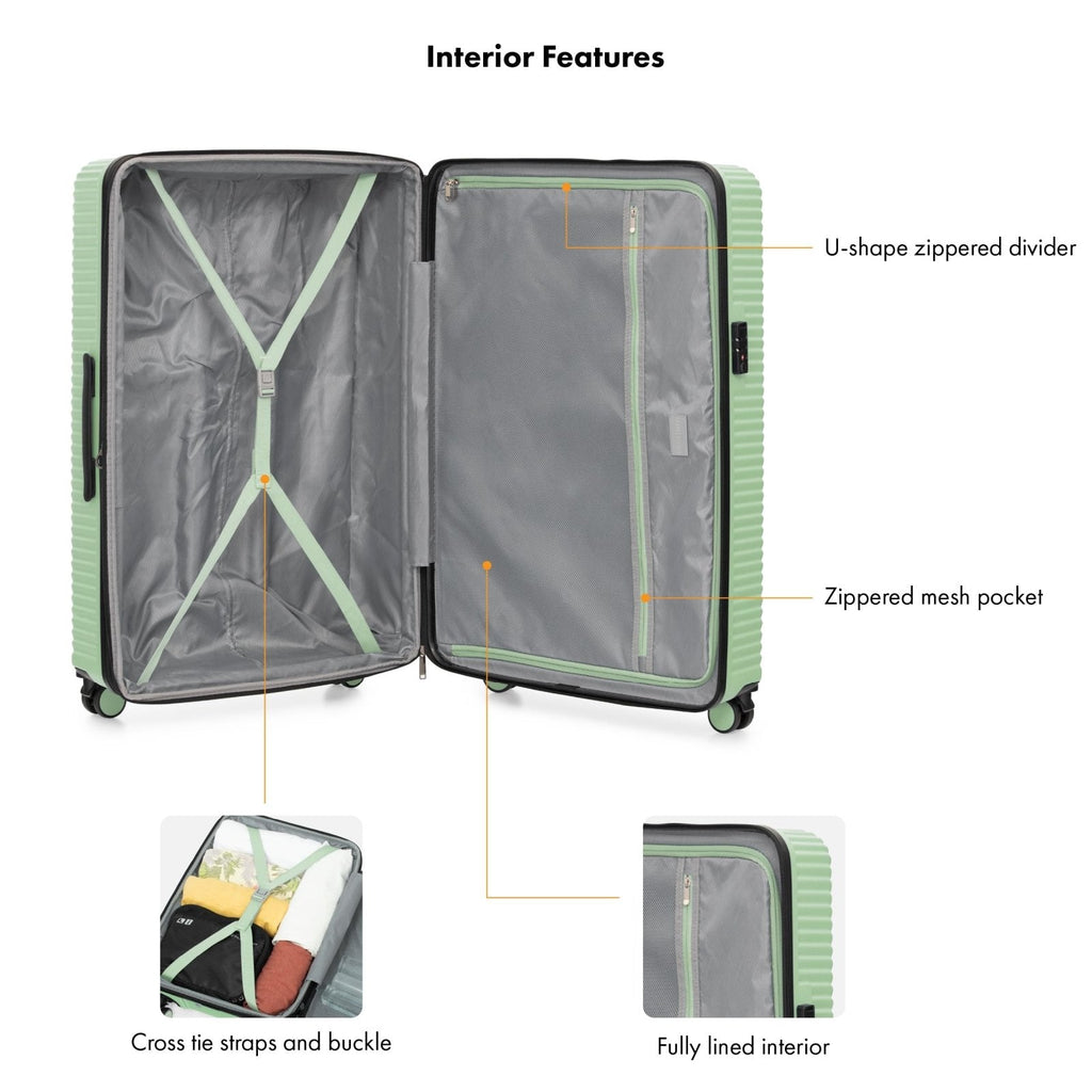 Travel Select Bridgetown Hardside Expandable Luggage w/TSA Lock, Light Green, 21 - Inch Carry - on
