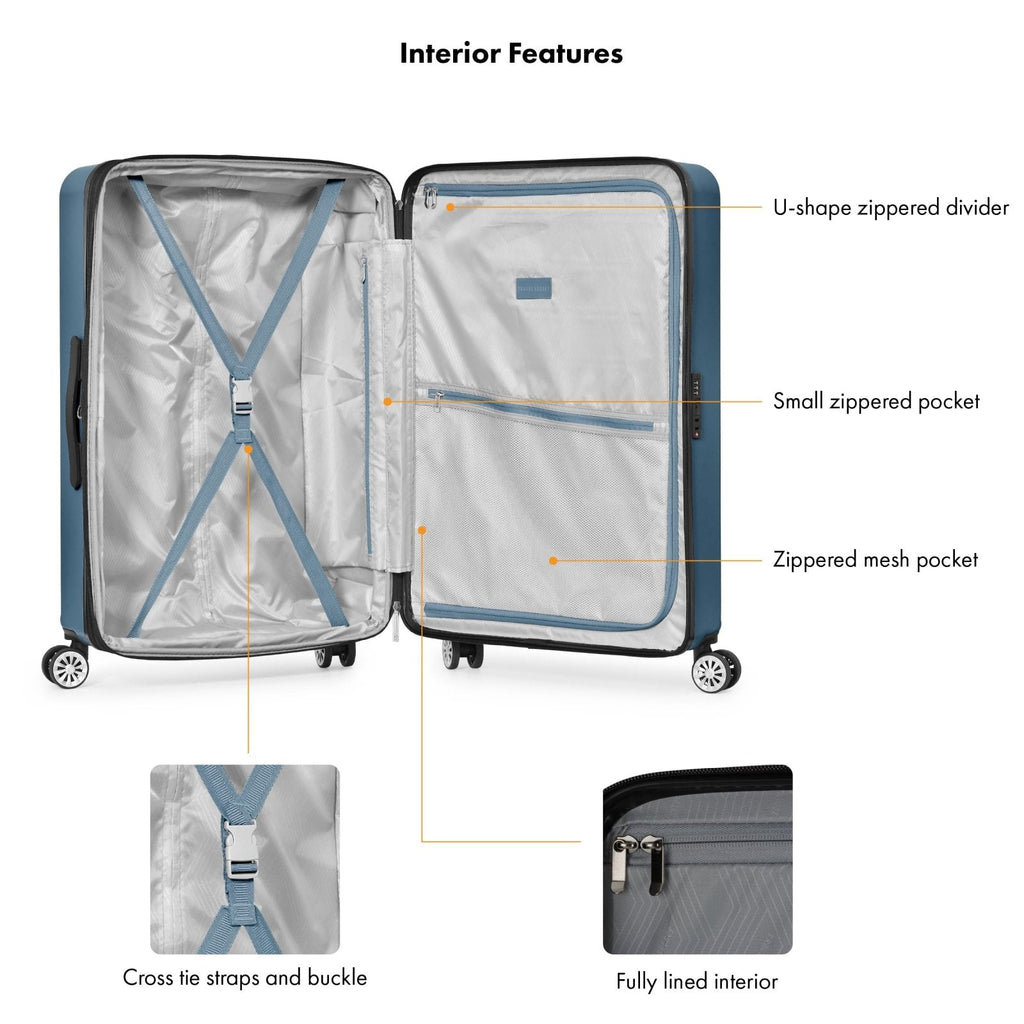 Travel Select Snowcreek Hardside Expandable Spinner Luggage, Navy, 30 - Inch Checked Only