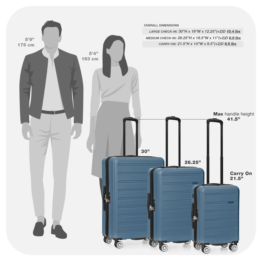 Travel Select Snowcreek Hardside Expandable Spinner Luggage, Navy, 30 - Inch Checked Only