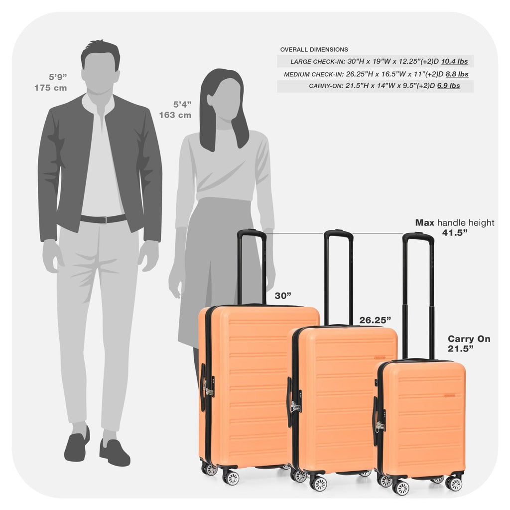 Travel Select Snowcreek Hardside Expandable Spinner w/USB Port, Tangerine, 21 - Inch Carry - on