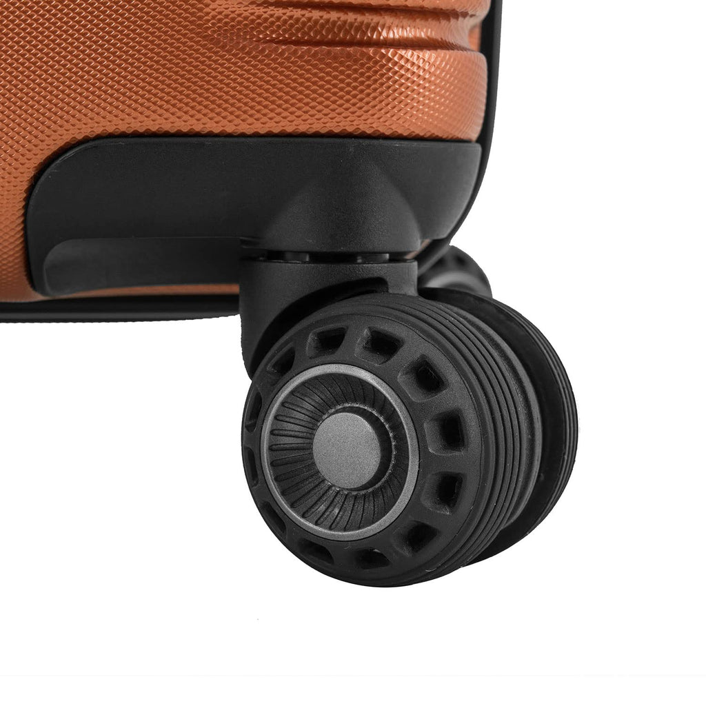 Traveler's Choice Archer Polycarbonate Hardside Spinner Luggage Set, Tie Down Straps, Orange, 2 - Piece