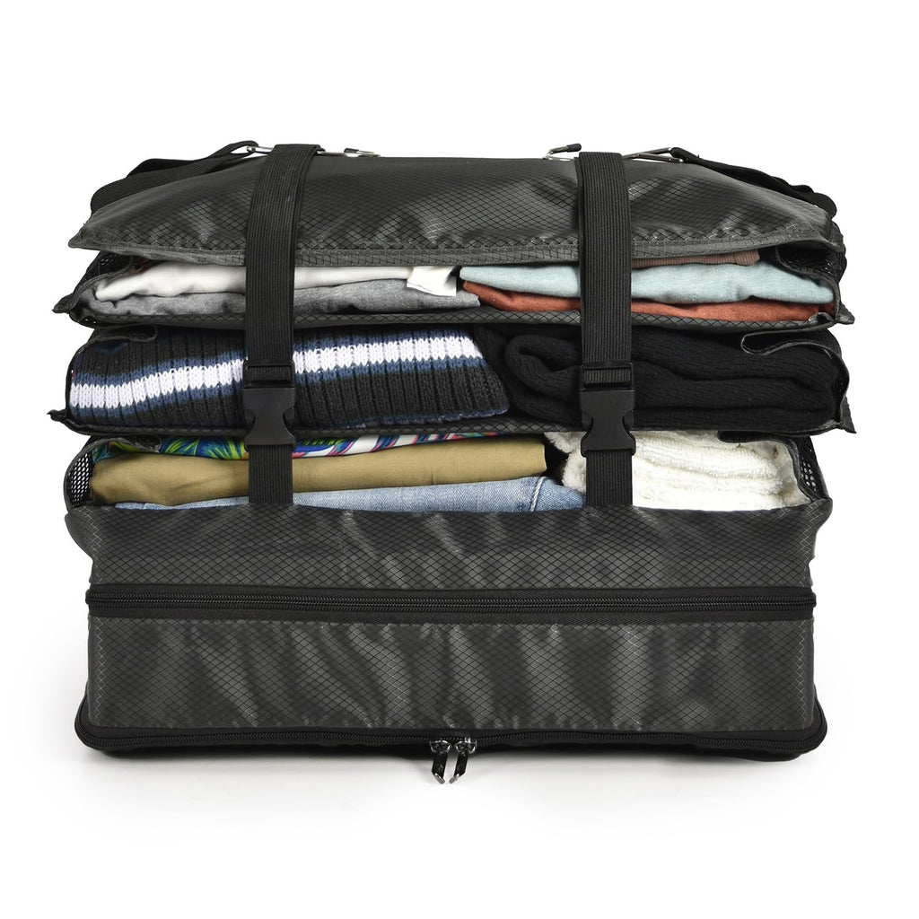 Traveler's Choice Expandable Suitcase Organizer with Compression, Space - Saving Design & Quick - Hang Hooks