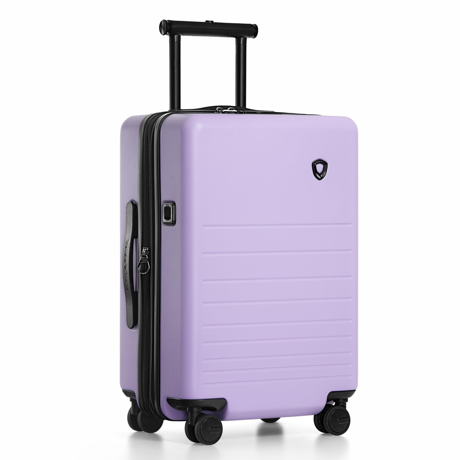 Traveler's Choice Markham Hardside Expandable Luggage with Double Spinner Wheels, Carry-On 21-Inch Suitcase, TSA Lock, 21-Inch, Purple