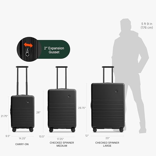 Traveler's Choice Markham Hardside Expandable Luggage with Hinomoto Spinner Wheels, 30-Inch Large, Black