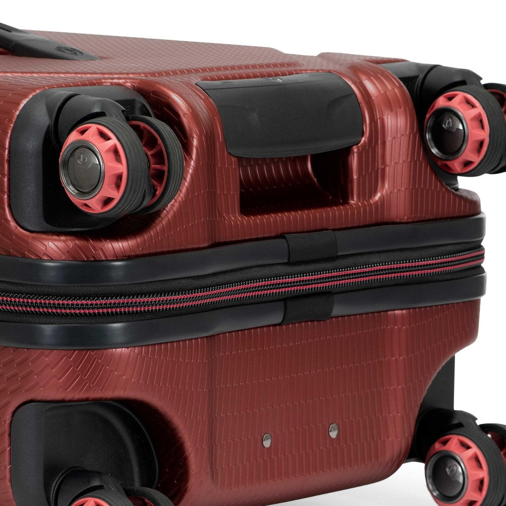 Traveler's Choice Maxporter II Polycarbonate Hardside Trunk with Spinner Wheels, Red, 22 - Inch Carry - on Luggage