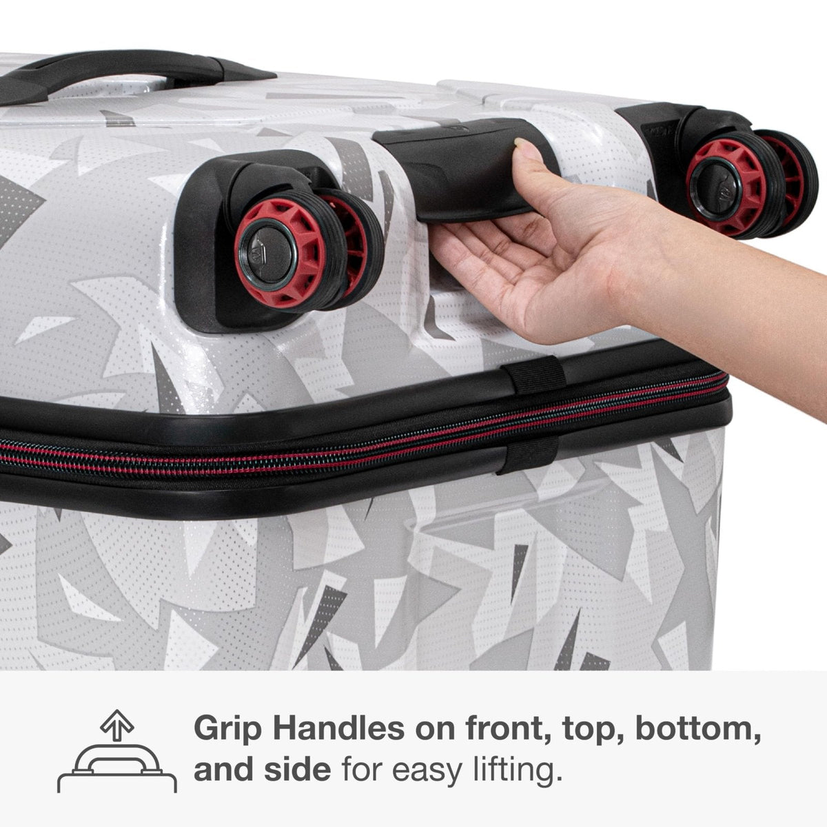Traveler's Choice Maxporter II Polycarbonate Hardside Trunk with Spinner Wheels, White Camo, 31 - Inch Large Trunk