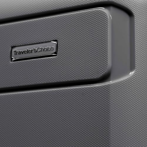 Traveler's Choice Pagosa Hardshell Expandable Luggage with Spinner Wheels, Gray, 3 - Piece Set (22/26/30)