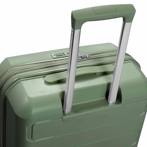 Traveler's Choice Pagosa Hardshell Expandable Luggage with Spinner Wheels, Green, 3 - Piece Set (22/26/30)