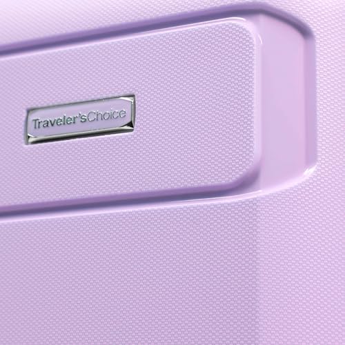 Traveler's Choice Pagosa Hardshell Expandable Luggage with Spinner Wheels, Lavender, 3 - Piece Set (22/26/30)