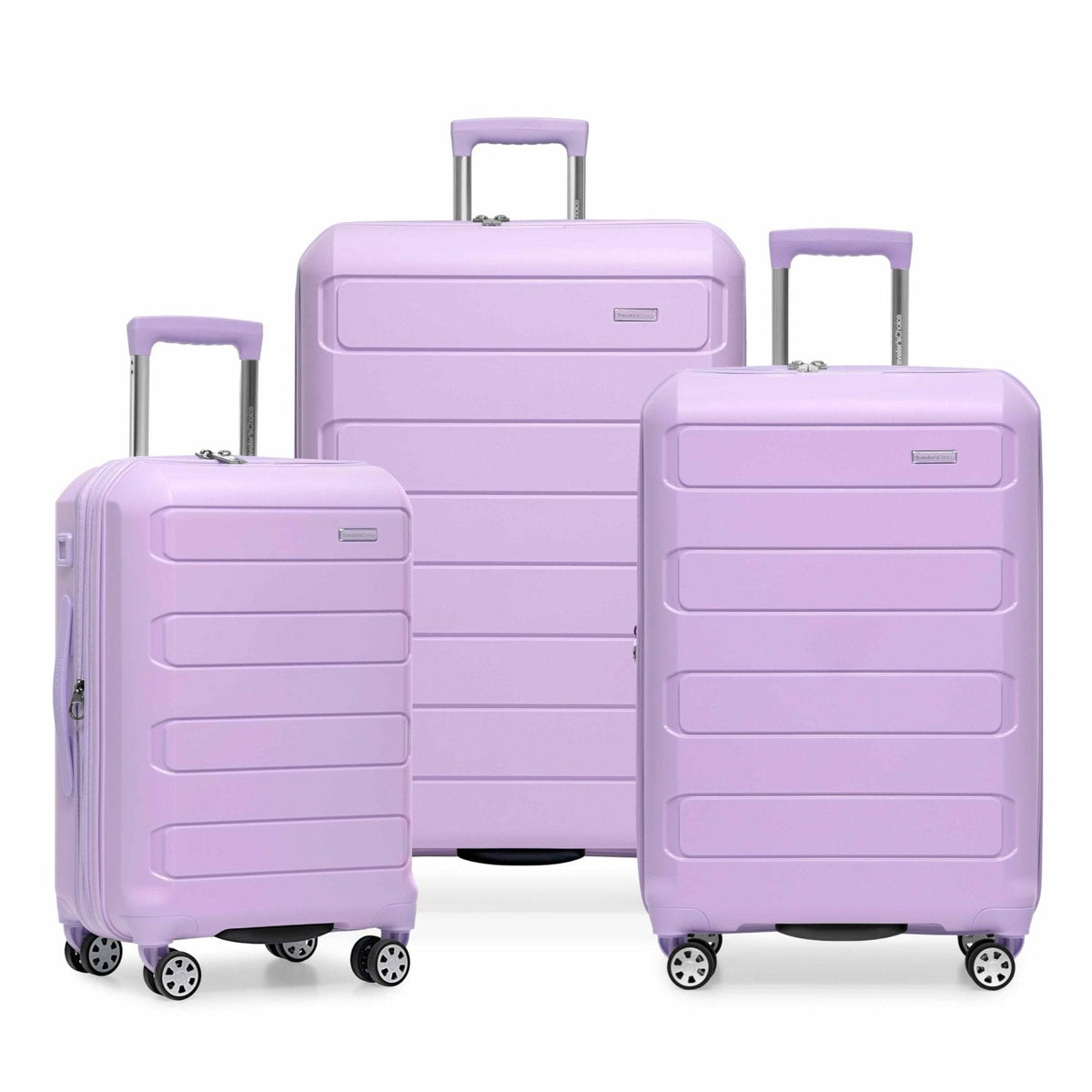 Traveler's Choice Pagosa Hardshell Expandable Luggage with Spinner Wheels, Lavender, 3-Piece Set (22/26/30)