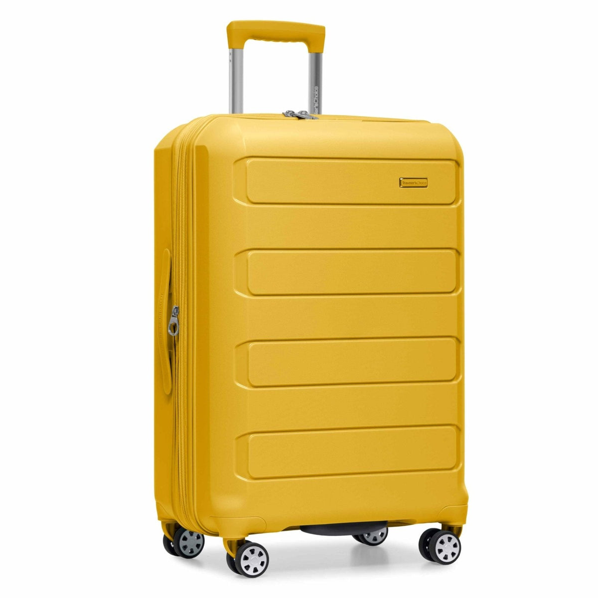 Traveler's Choice Pagosa Hardshell Expandable Luggage with Spinner Wheels, Yellow, 26-Inch Medium