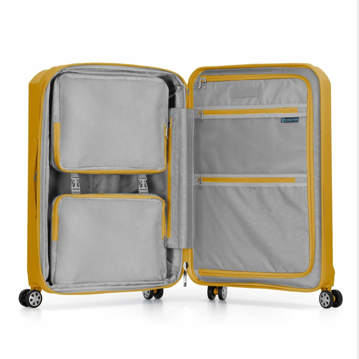 Traveler's Choice Pagosa Hardshell Expandable Luggage with Spinner Wheels, Yellow, 26 - Inch Medium