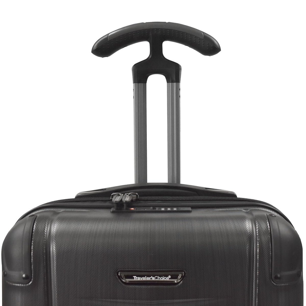 Traveler's Choice Silverwood Polycarbonate Hardside Expandable Spinner Luggage, Brushed Metal, Checked - Medium 26 - Inch