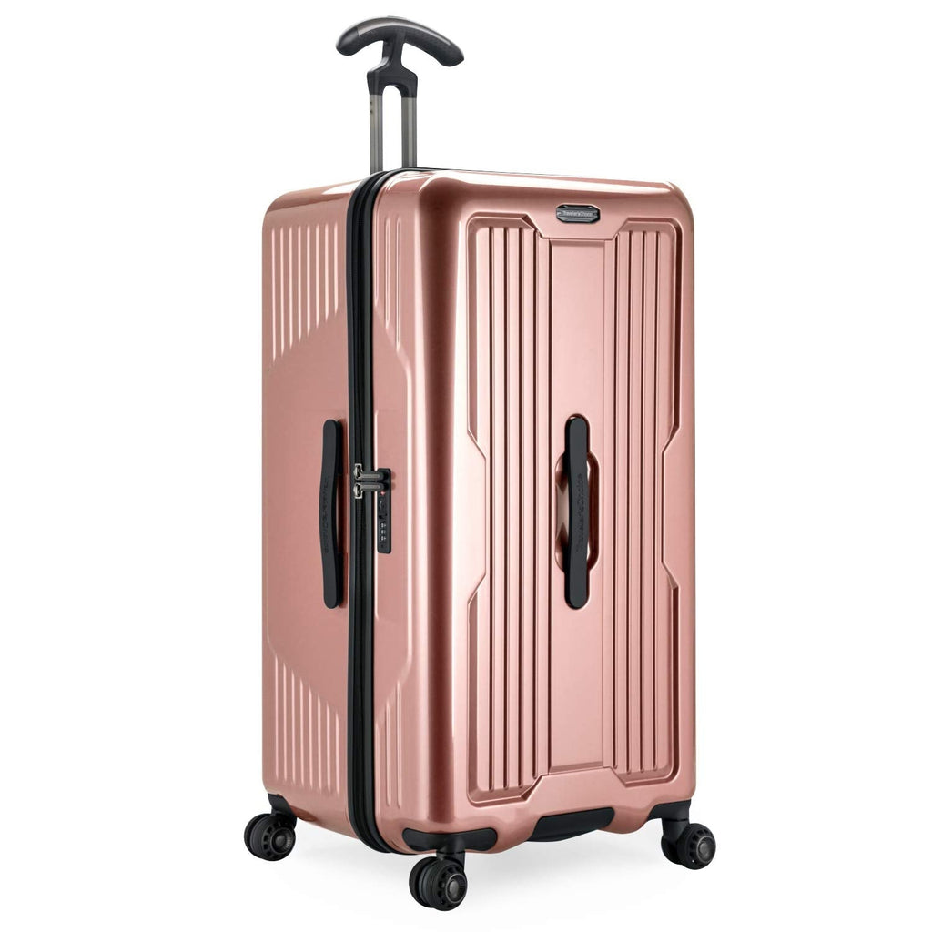 Traveler's Choice Ultimax II Polycarbonate Hardside Luggage with Spinner Wheels, Rose Pink, 31-Inch Large Trunk