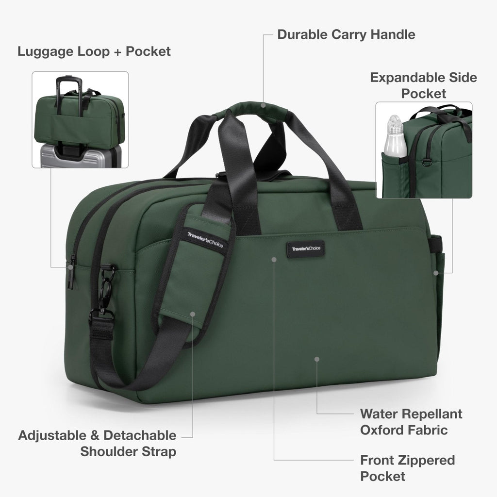 Traveler's Choice Wanderbout 27L Duffel Bag for Travel