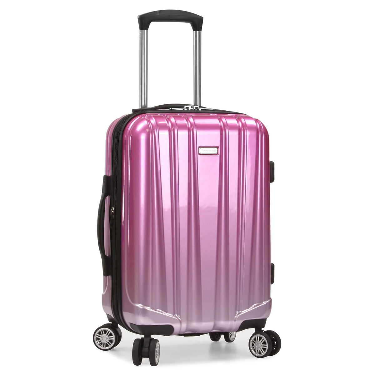 Traveler's Choice Women's Ruma II Expandable Luggage with Spinner Wheels, Ombre Pink, 21" Carry-on